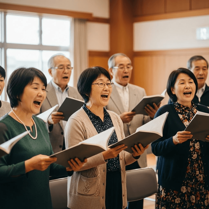 合唱を楽しむグループ